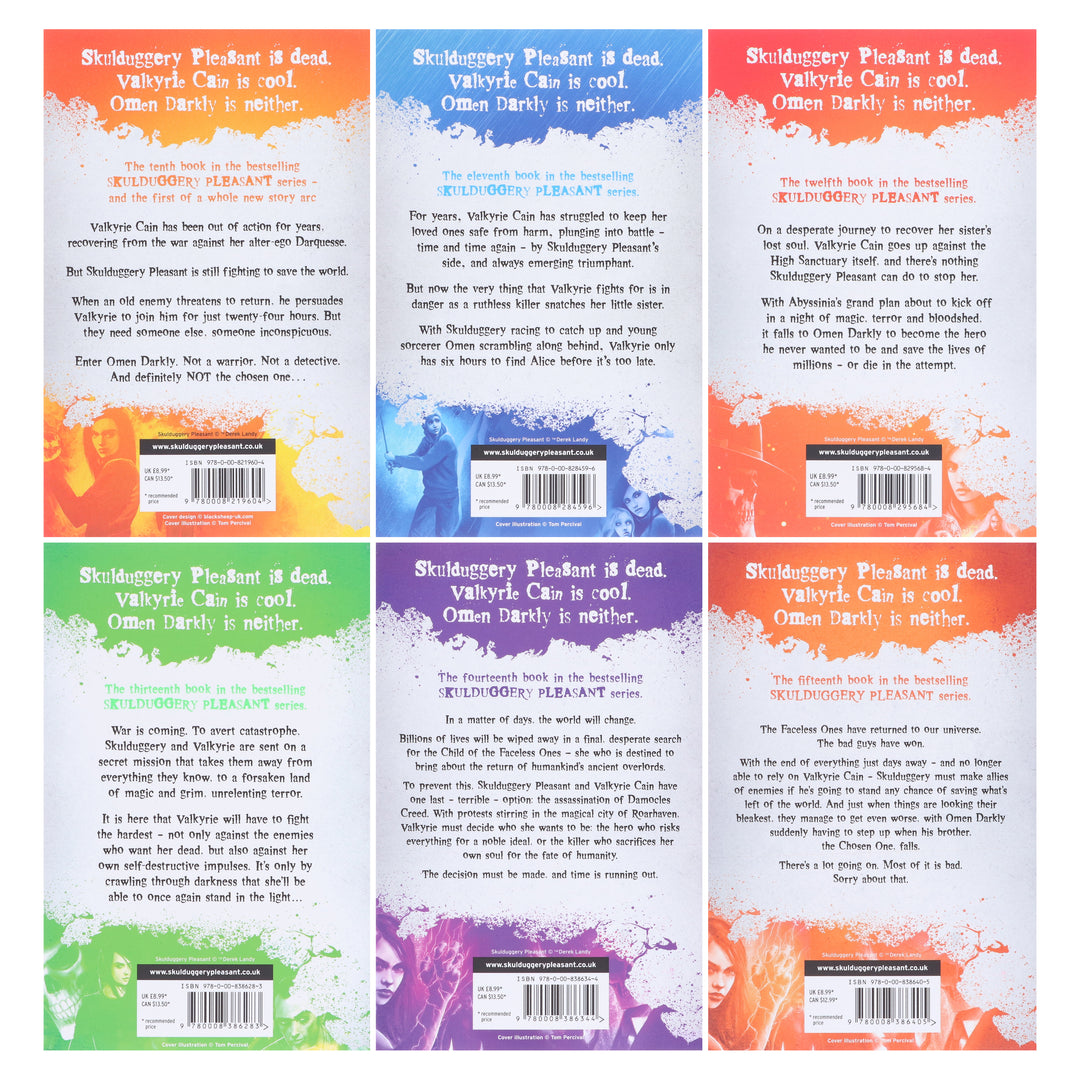 Skulduggery Pleasant Series (Book 10-15) by Derek Landy 6 Books Collection Set - Ages 11-14 - Paperback