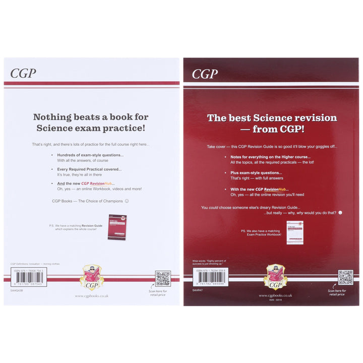 CGP GCSE AQA Combined Science Higher Level Revision Guide & Exam Practice Workbook 2 Books Set - Paperback