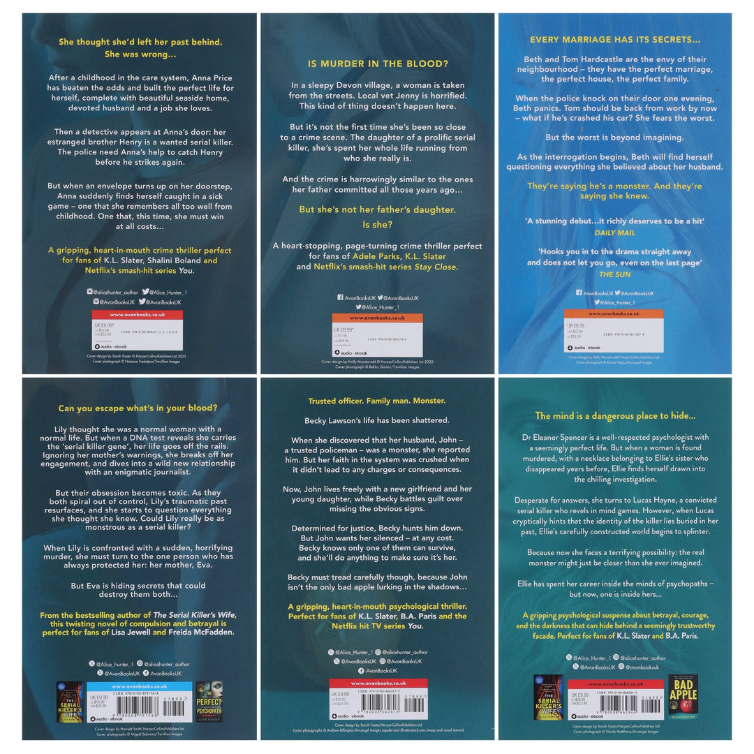 The Serial Killer Series By Alice Hunter 6 Books Collection Set - Fiction - Paperback
