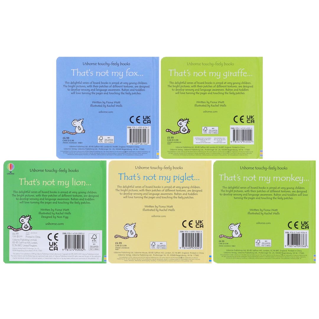 Usborne touchy feely books: That's not my... Collection 3: 5 Books Set - Ages 0-3 - Board Book