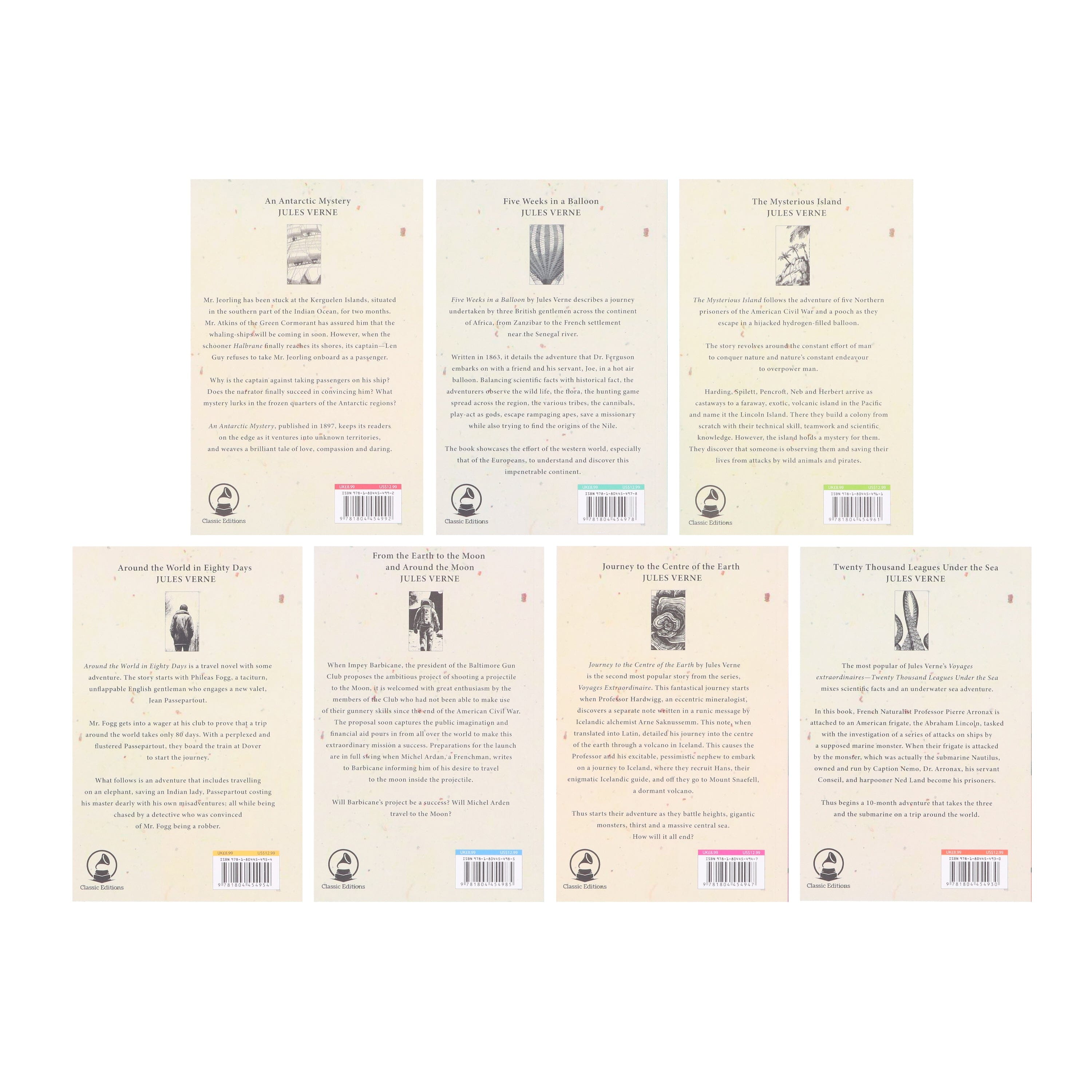 Jules Verne 7 Books Collection Box Set - Fiction - Paperback