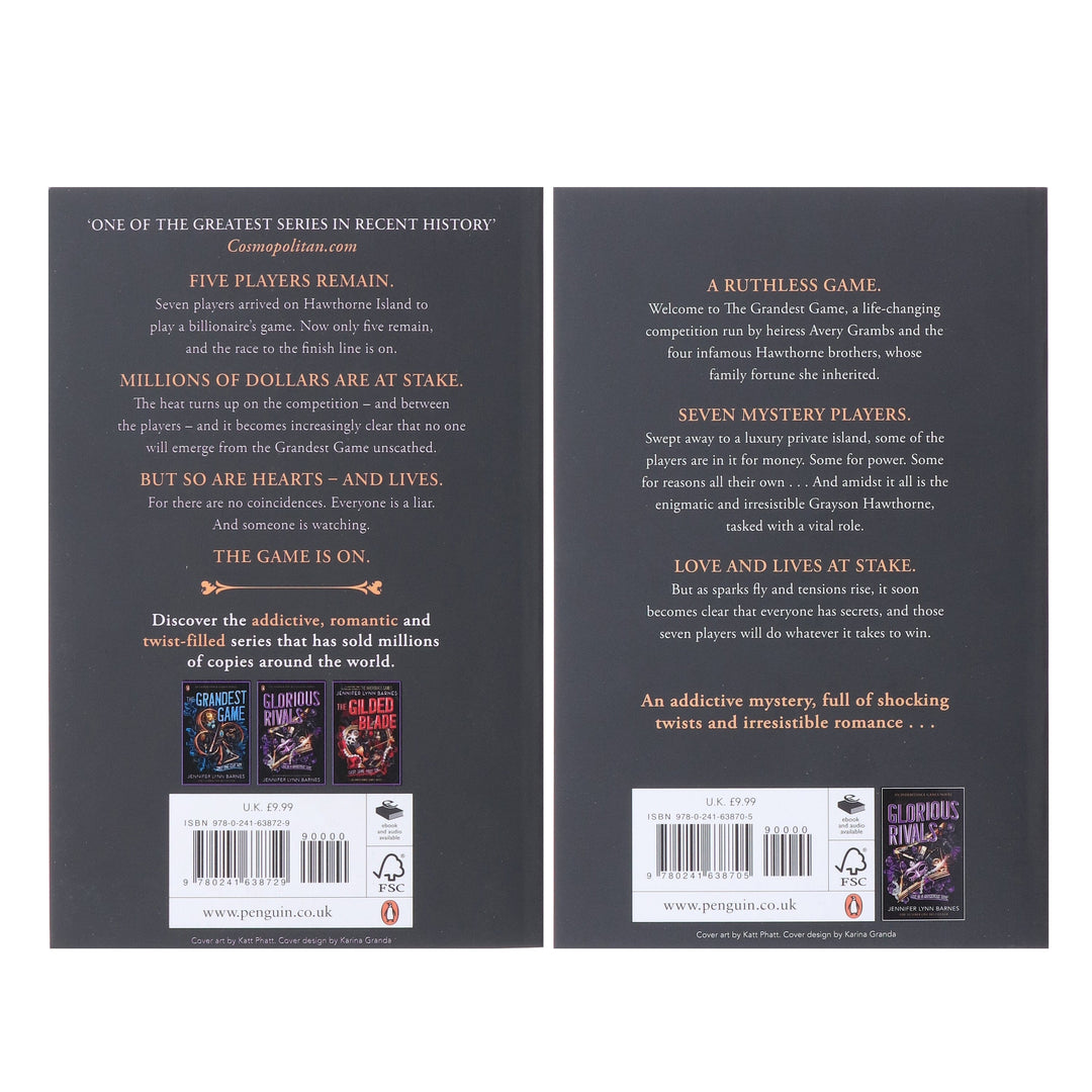 The Grandest Game Series by Jennifer Lynn Barnes (The Grandest Game & Glorious Rival) 2 Books Collection Set - Fiction - Paperback