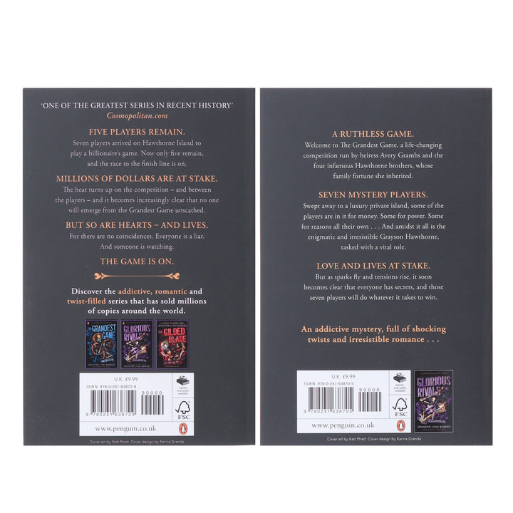 The Grandest Game Series by Jennifer Lynn Barnes (The Grandest Game & Glorious Rival) 2 Books Collection Set - Fiction - Paperback