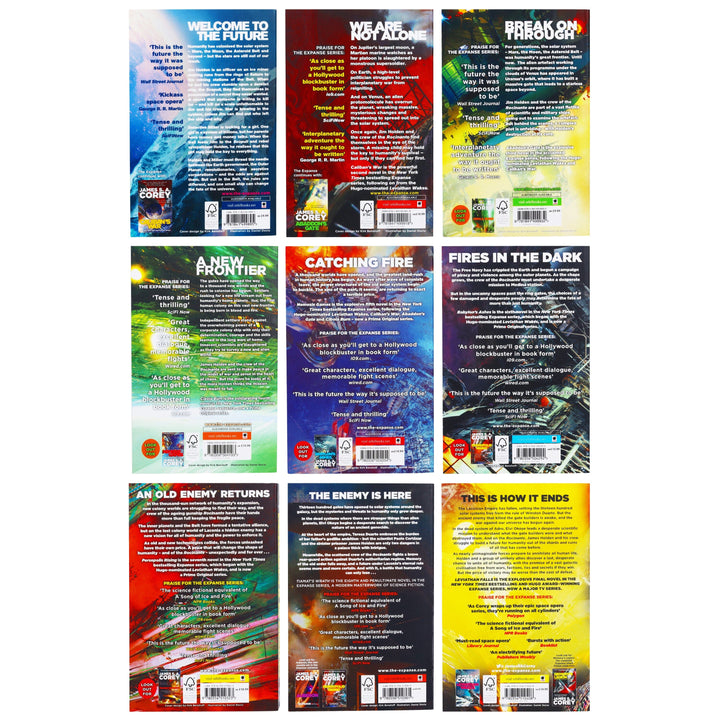 The Expanse Series 9 Books Collection Set by James S. A. Corey - Fiction - Paperback