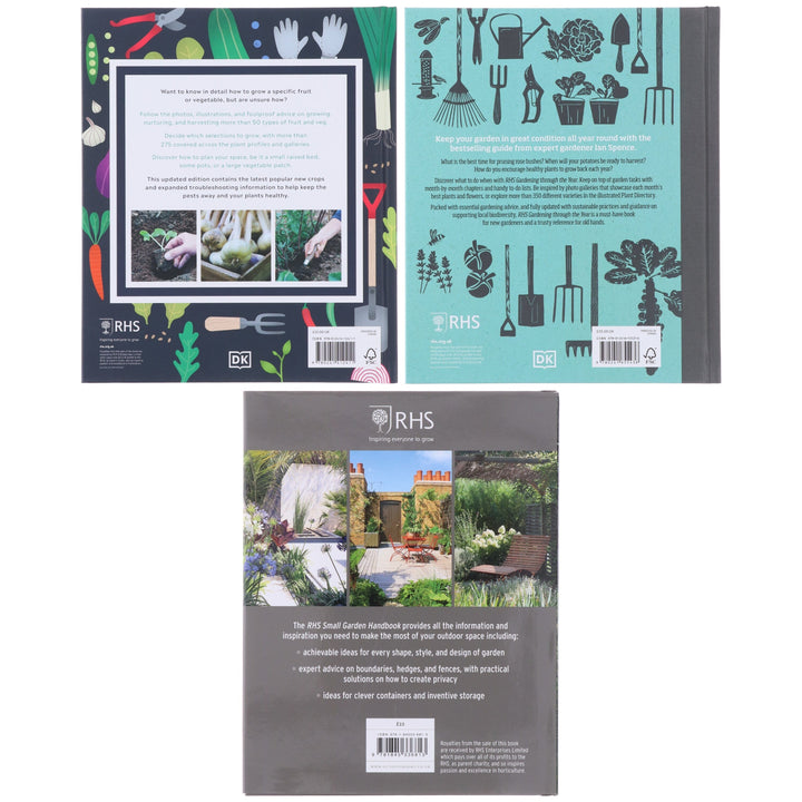 RHS Gardening Through the Year Collection 3 Books Set - Non Fiction - Hardback