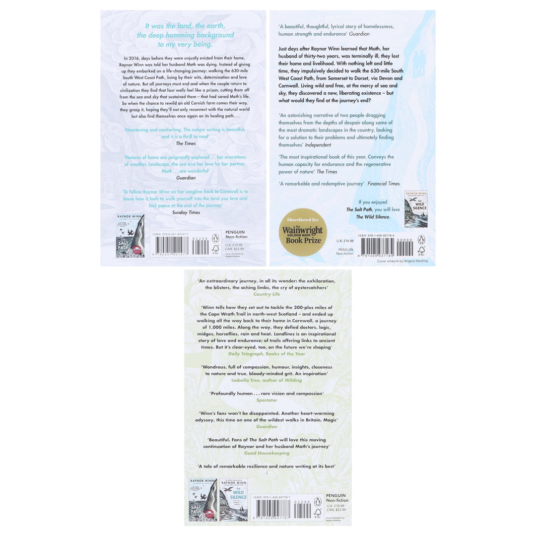 Raynor Winn Collection (The Wild Silence, The Salt Path & Landlines) 3 Books Set - Non Fiction - Paperback