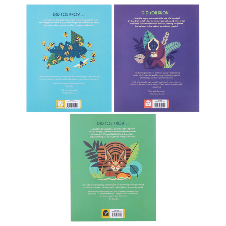 About Animals Series by Owen Davey 3 Books Collection Set - Ages 7+ - Paperback