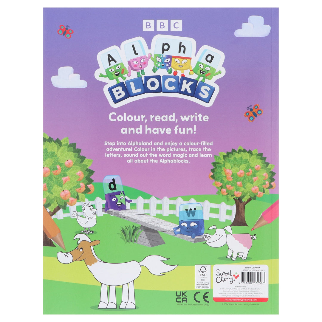 Alphablocks Colouring Fun: Learn, Colour and Create! A Colouring Activity Book - Ages 3-6 - Paperback