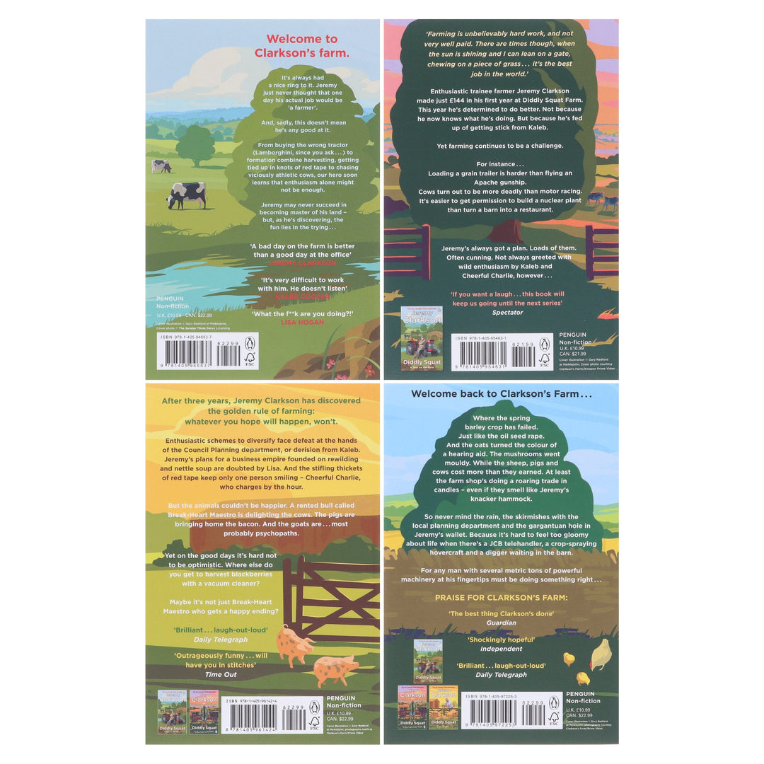 Diddly Squat Series By Jeremy Clarkson: 4 Books Collection Set - Fiction - Paperback