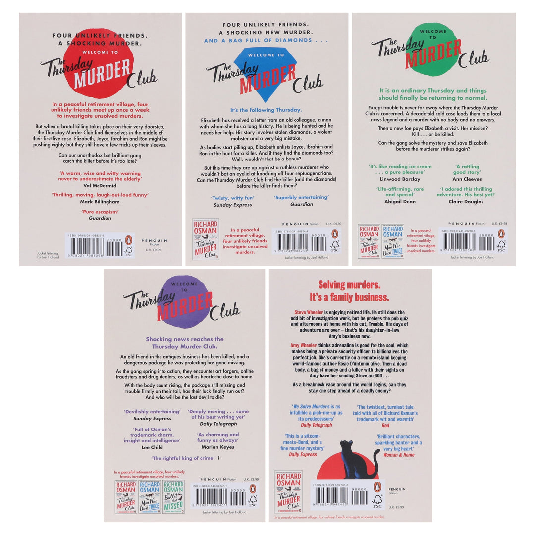 Thursday Murder Club & We Solve Murders Series by Richard Osman 5 Books Collection Set - Fiction - Paperback