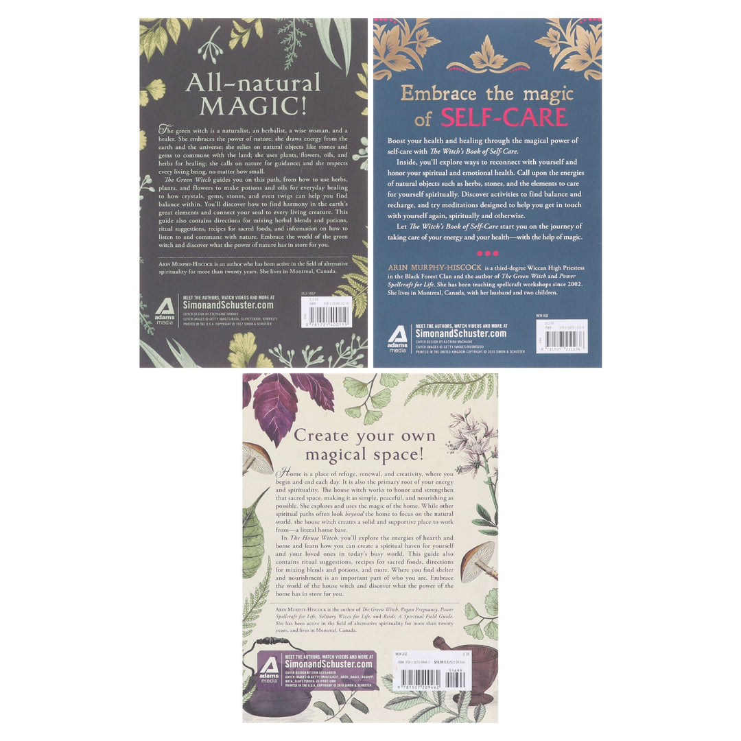 Arin Murphy-Hiscock Collection (The Green Witch, The Witch's Book of Self-Care & The House Witch) 3 Books Set - Non Fiction - Paperback/Hardback