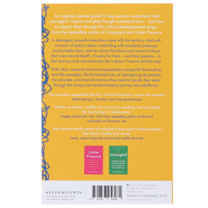 The Emotional Lives of Teenagers by Lisa Damour - Ages 14+ - Paperback
