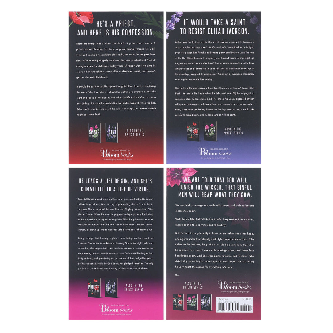 Priest Series by Sierra Simone 4 Books Collection Slipcase Set - Fiction - Paperback (Sprayed Edges)