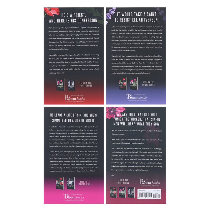 Priest Series by Sierra Simone 4 Books Collection Slipcase Set - Fiction - Paperback (Sprayed Edges)