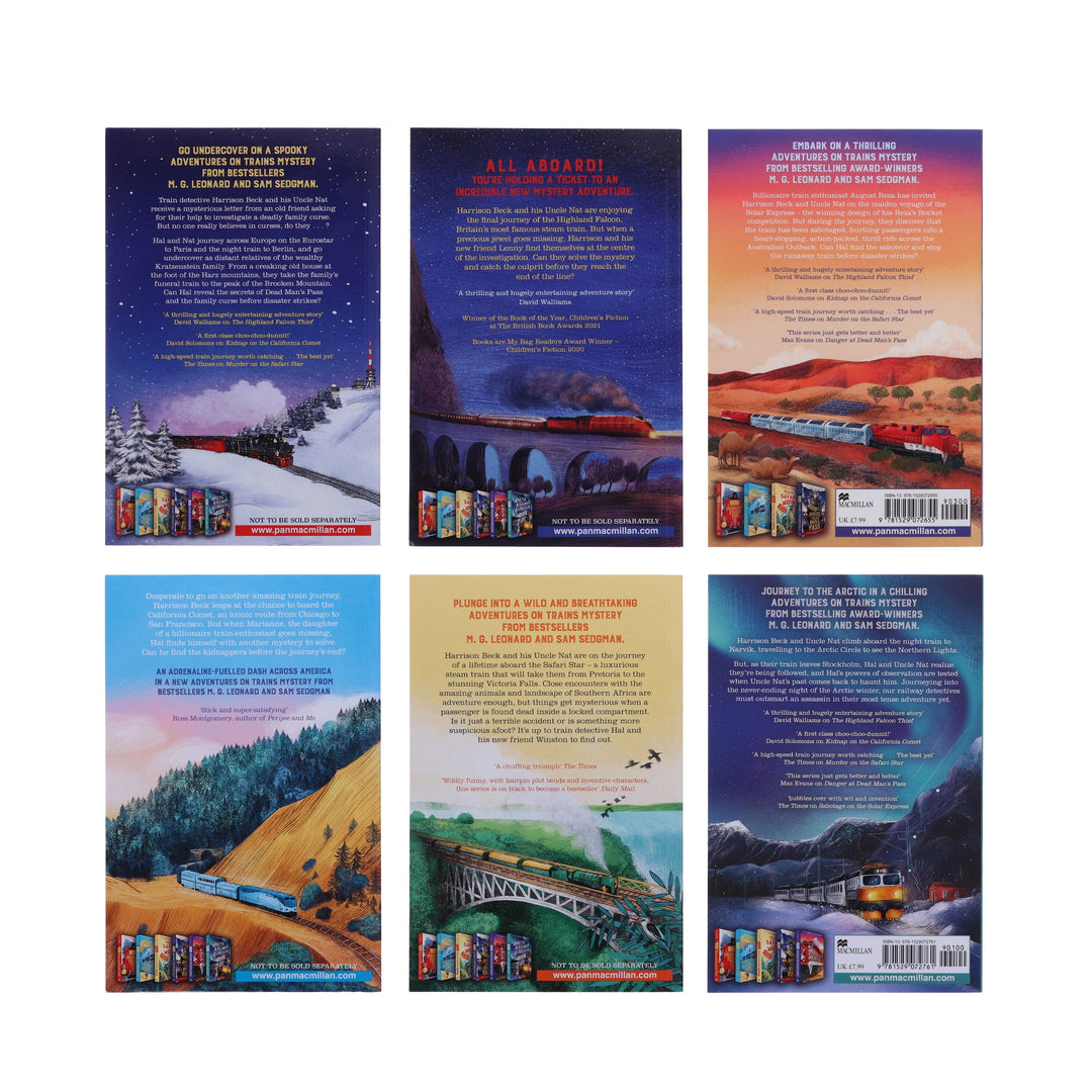 Adventures on Trains By M. G. Leonard & Sam Sedgman: 6 Books Collection Set - Ages 9-11 - Paperback