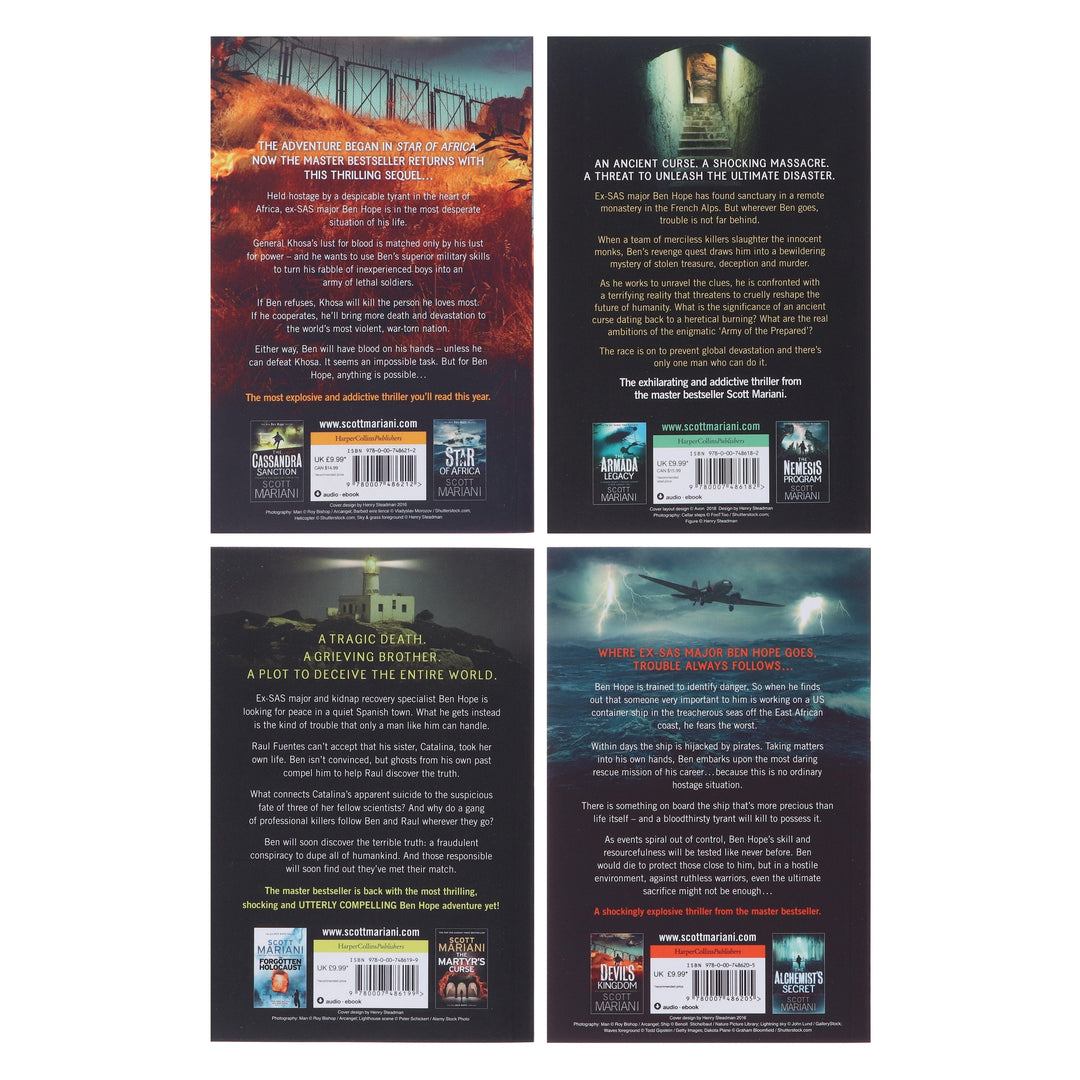 Ben Hope Thriller Series By Scott Mariani (Book 11-14) Collection 4 Books Set - Fiction - Paperback