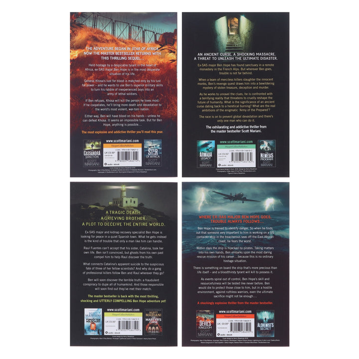 Ben Hope Thriller Series By Scott Mariani (Book 11-14) Collection 4 Books Set - Fiction - Paperback