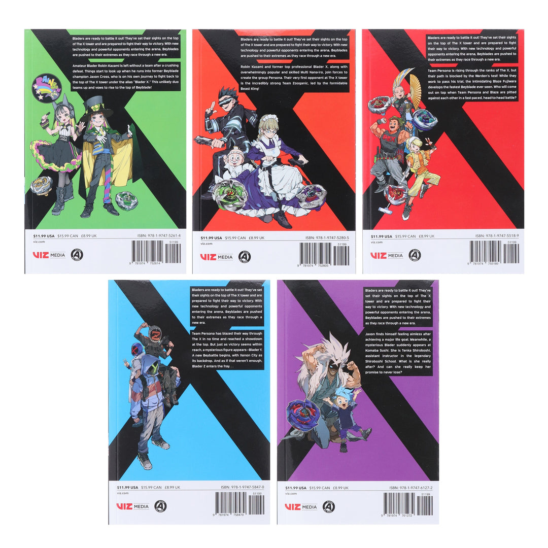 Beyblade X Series (Vol:1-5) by Homura Kawamoto & Hikaru Muno 5 Books Collection Set - Manga - Paperback
