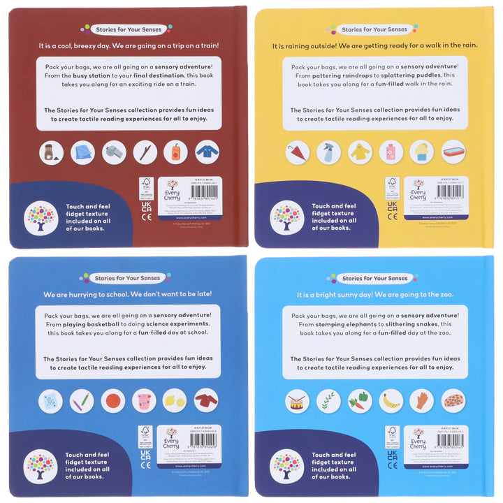 Stories for Your Senses Series (Set 2) by Emma Steel Illustrated 4 Books Collection Set - Ages 3-5 - Board Book (Includes Free Audiobook & Soundscape!)