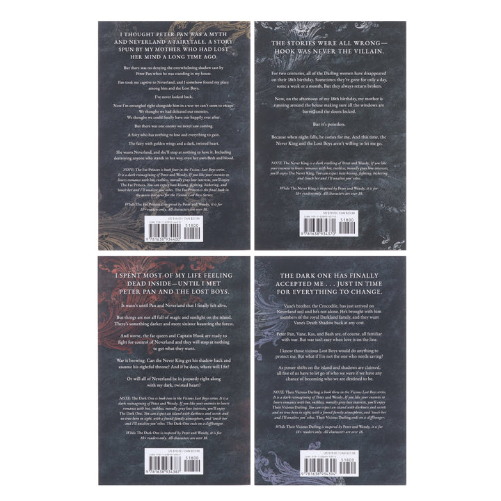 Vicious Lost Boys Series: A Peter Pan Dark Romance by Nikki St. Crowe 4 Books Collection Set - Fiction - Paperback