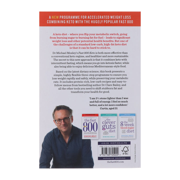 The Fast 800 Keto: Eat well, burn fat, manage your weight long-term by Dr Michael Mosley - Non Fiction - Paperback