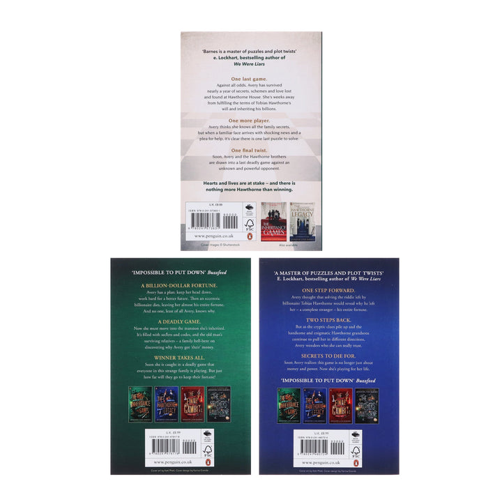 The Inheritance Games Series By Jennifer Lynn Barnes 3 Books Collection Set - Ages 12-17 - Paperback