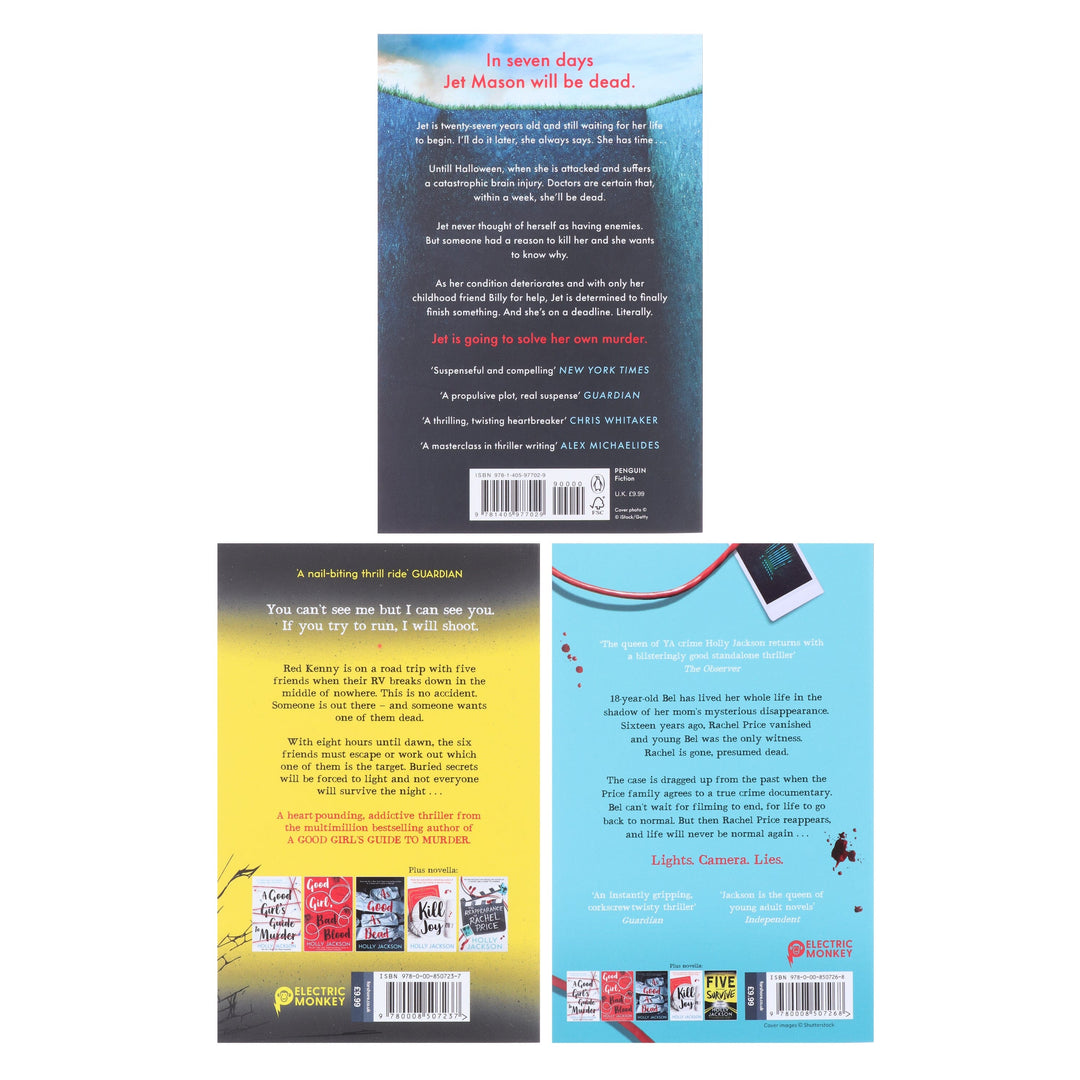 Holly Jackson's (Five Survive, The Reappearance of Rachel Price & Not Quite Dead Yet) 3 Books Collection Set - Fiction - Paperback