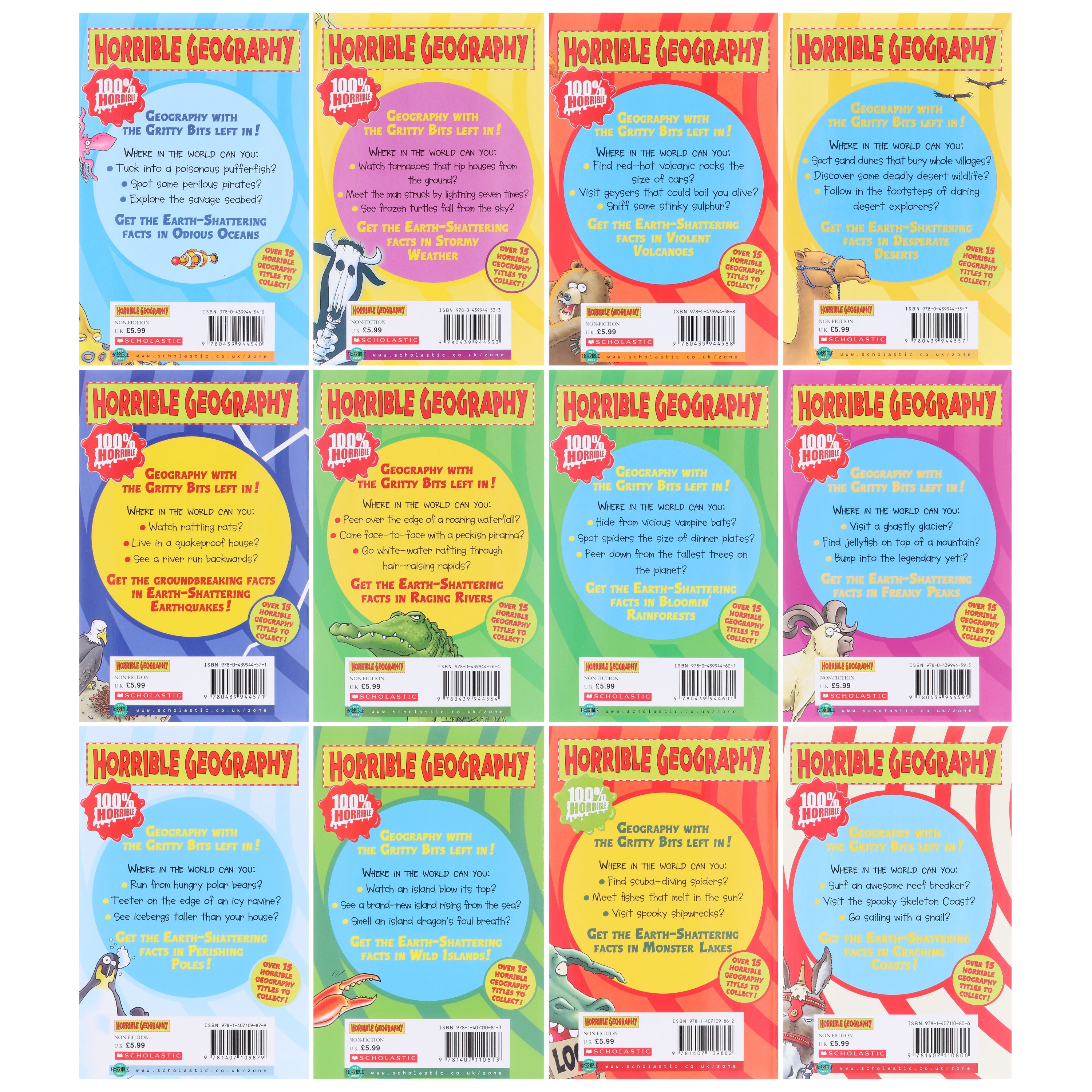 Horrible Geography Collection 12 Books Set By Anita Ganeri - Ages