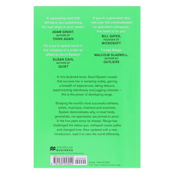 Range: How Generalists Triumph in a Specialized World By David Epstein - Non Fiction - Paperback