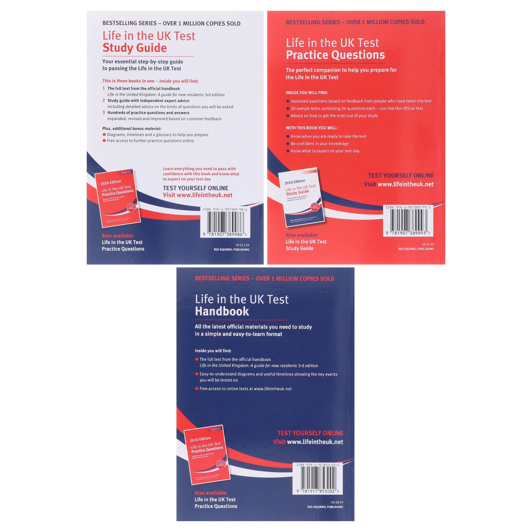 Life in the UK Test 2026 By Henry Dillon and Alastair Smith 3 Books Collection Set - Non Fiction - Paperback