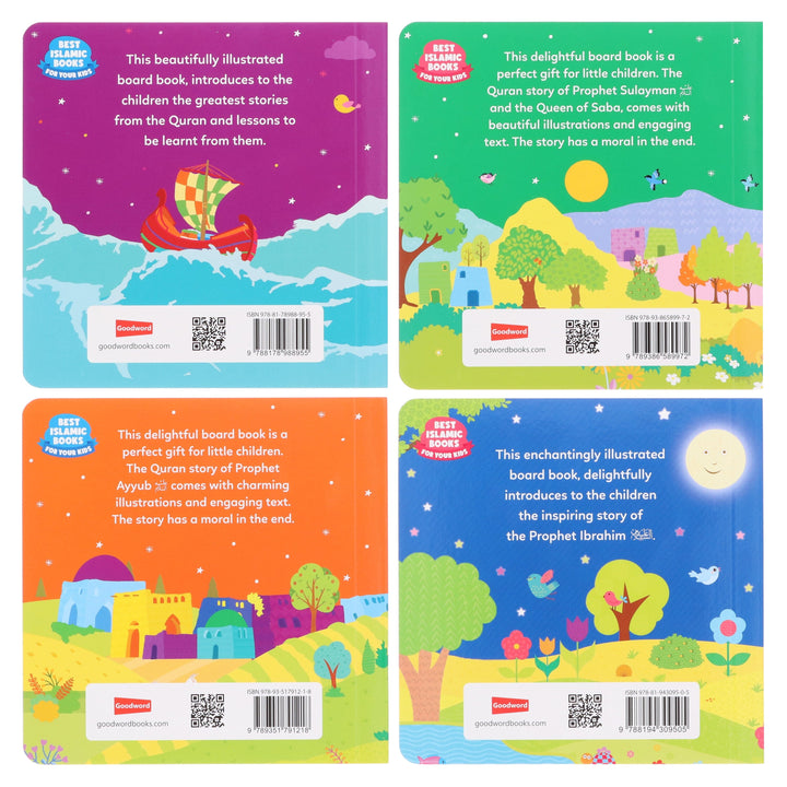 Quran Stories Little Library (Vol. 2) By Saniyasnain Khan 4 Books Collection Box Set - Ages 0-5 - Board Book