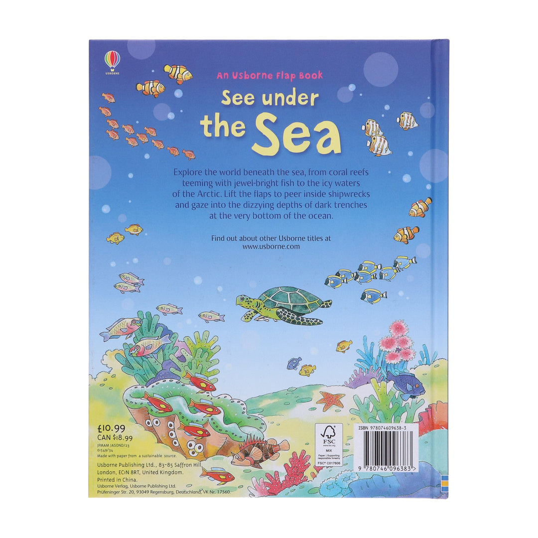 See Inside: See Under the Sea (An Usborne Flap Book) By Kate Davies - Ages 6-9 - Board Book 7-9 Usborne Publishing Ltd