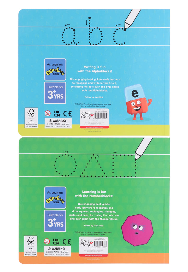 Numberblocks And Alphablocks My First Numbers And Letters 4 Wipe-Clean Books (Pens Included) - Ages 0-5 - Paperback