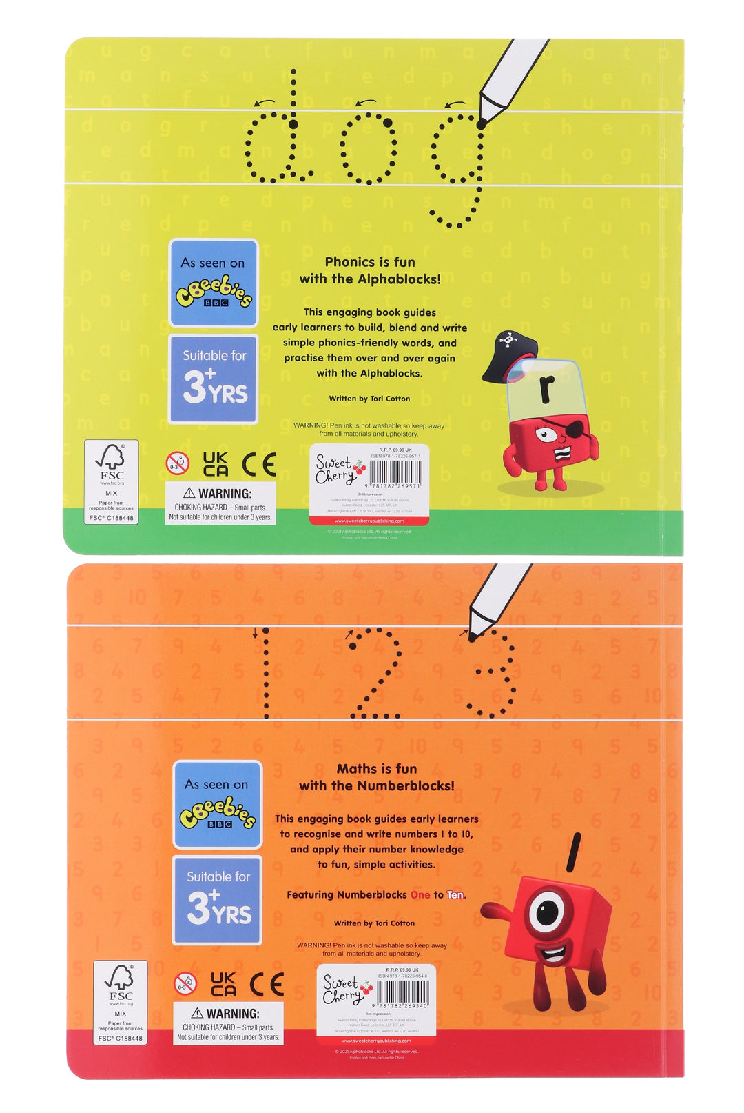 Numberblocks And Alphablocks My First Numbers And Letters 4 Wipe-Clean Books (Pens Included) - Ages 0-5 - Paperback