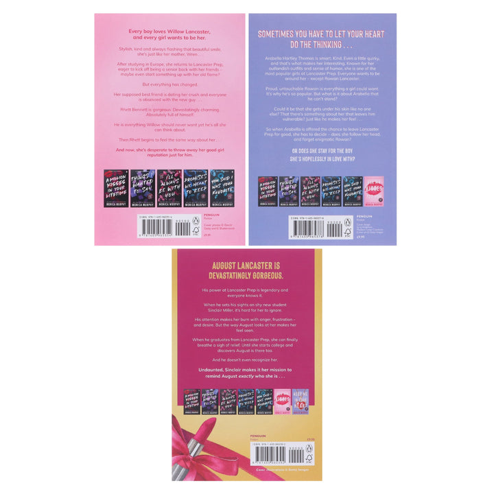 Lancaster Prep Series by Monica Murphy 3 Books Collection Set - Fiction - Paperback