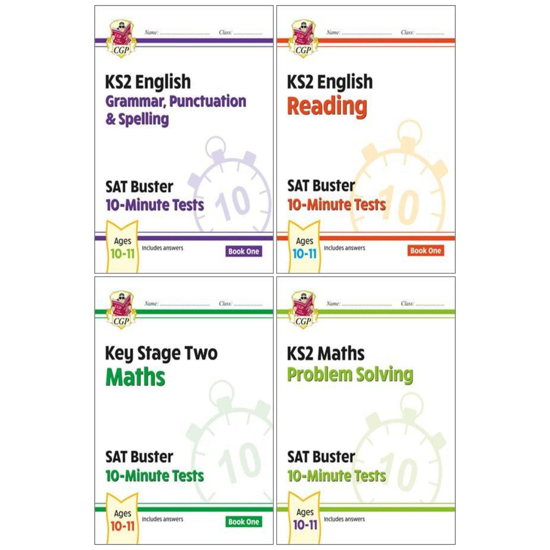 CGP KS2 SAT Buster 10-Minute Tests Collection 4 Books Set (for the 2027 tests) - Ages 10-11 - Paperback
