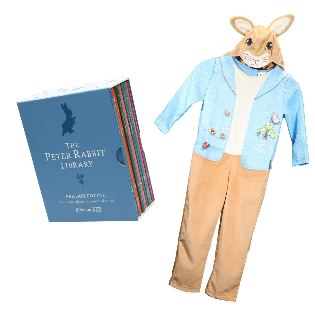 Peter Rabbit Library 10 Books Collection Box Set by Beatrix Potter With Peter Rabbit Classic Costume