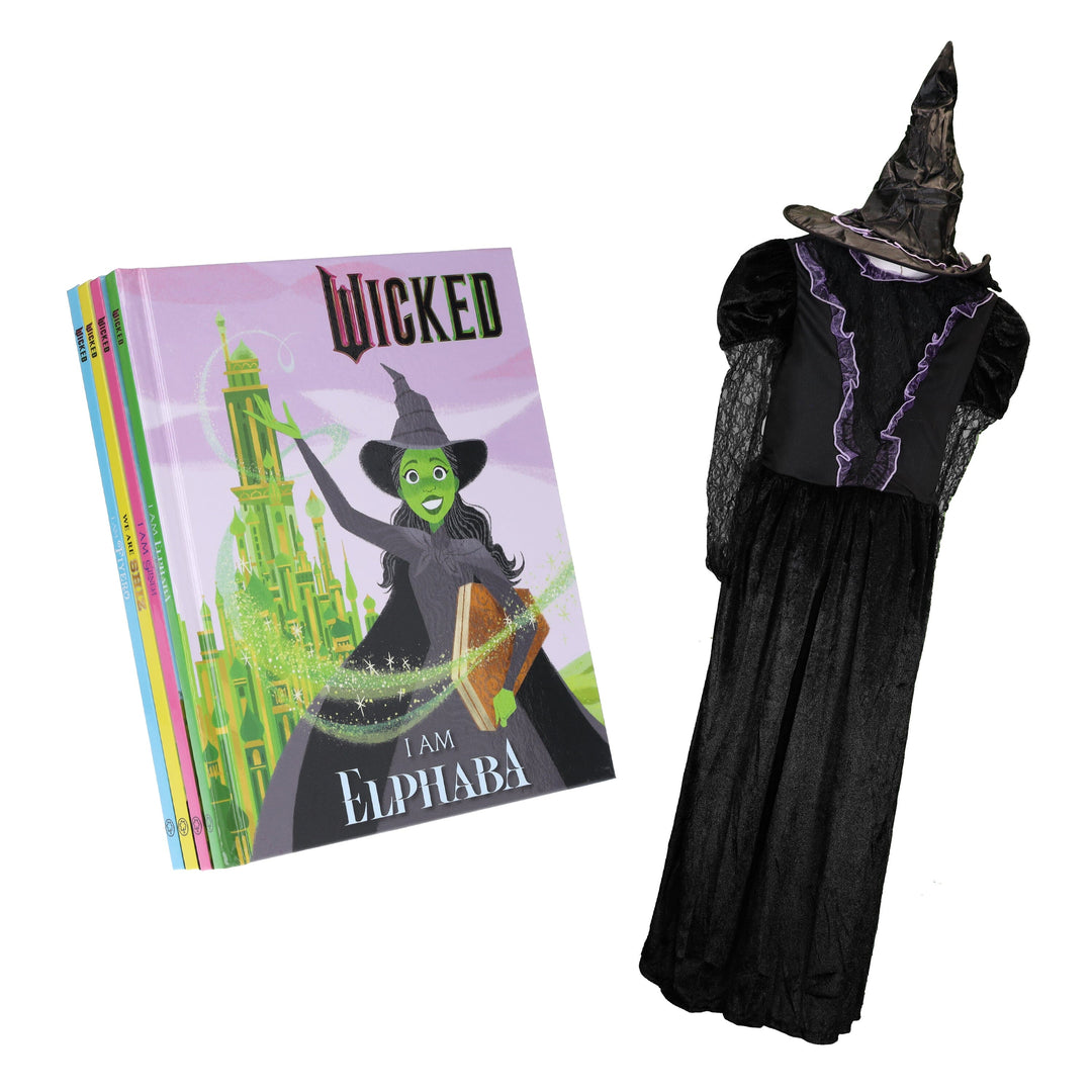 Wicked by Mary Man-Kong Illustrated 4 Books Collection Set With Witch from the West Kids Costume