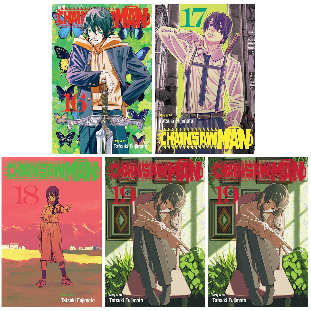 Chainsaw Man Volume 16-20 by Tatsuki Fujimoto: 5 Books Collection Set - Manga - Paperback