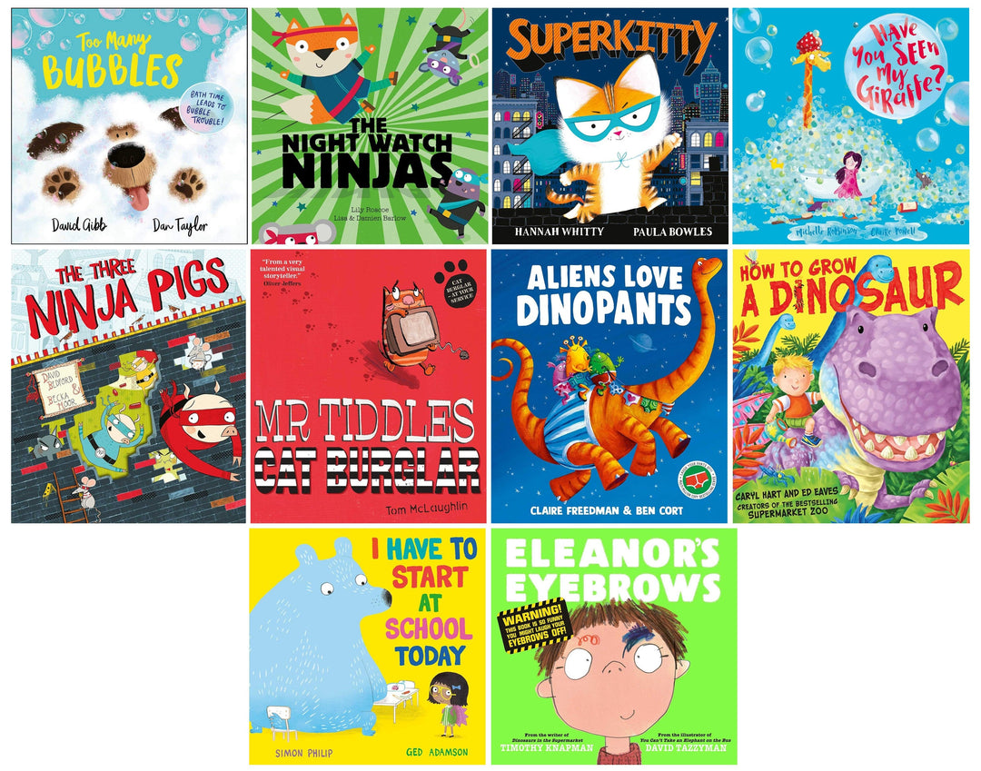 Humorous Children's Picture Books Collection Illustrated 10 Books Set - Ages 3+ - Paperback