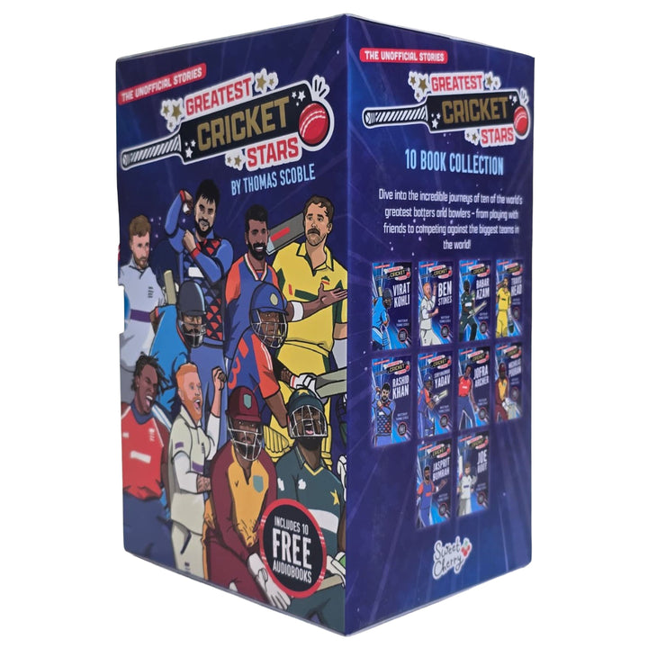 The Greatest Cricket Stars by Thomas Scoble 10 Books Collection Box Set (Includes Free Audiobooks)- Ages 7-9 - Paperback