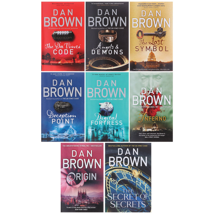 Robert Langdon Series by Dan Brown 8 Books Collection Set - Fiction - Paperback