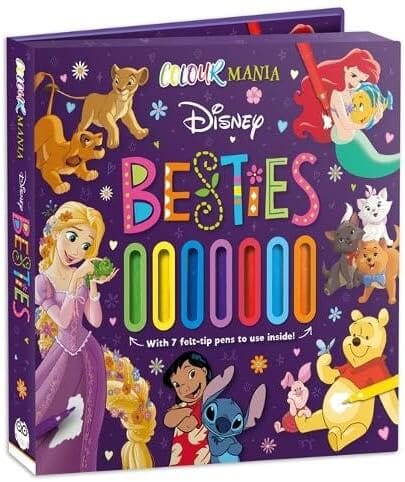 Disney: Colourmania Besties with 7 felt-tip pens to use inside - Ages 4-6 - Paperback