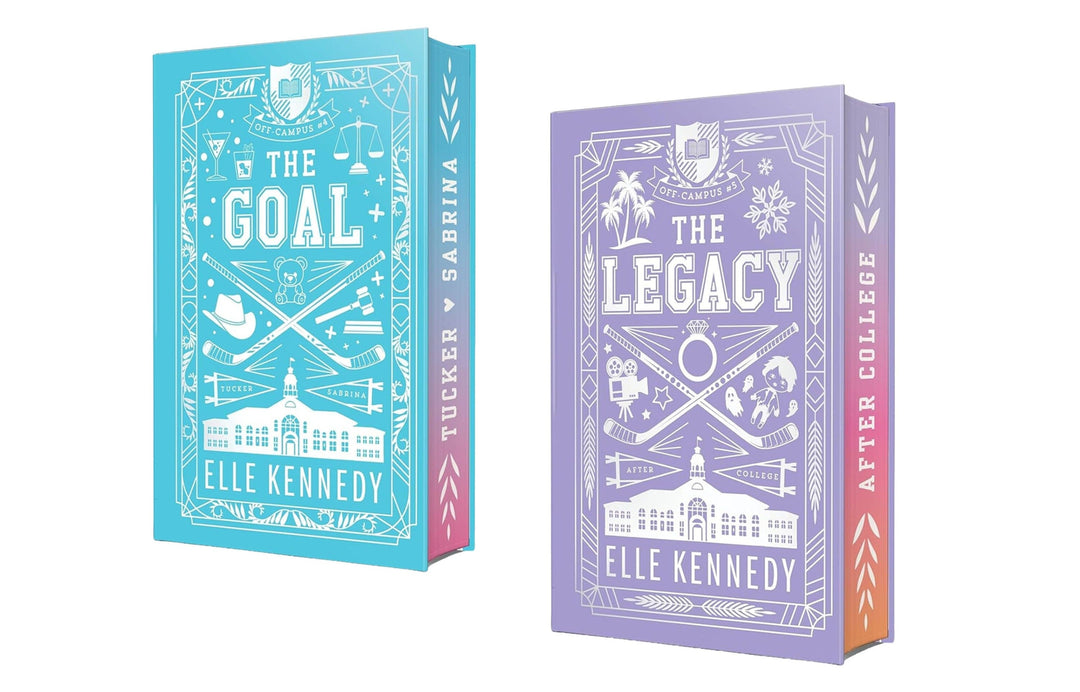 Off-Campus (Book 4&5) by Elle Kennedy 2 Books Collector's Edition Set - Fiction - Sprayed Edges Hardback