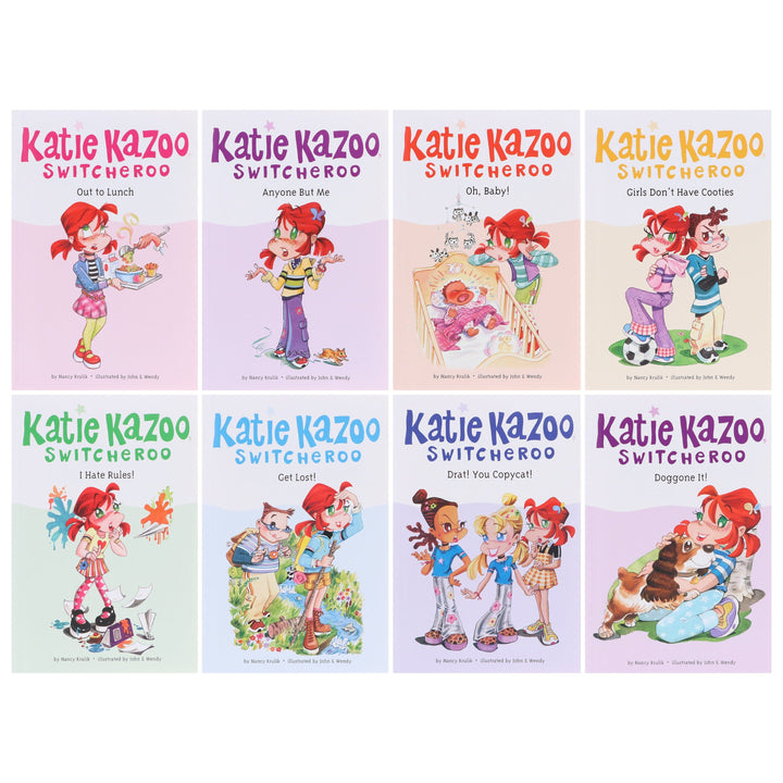 The Katie Kazoo Switcheroo 8 Flips Books With 16 Stories Collection Box Set Plus Bookmark - Ages 7-9 - Paperback