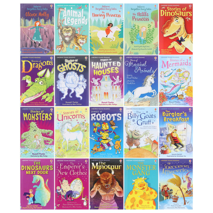 The Usborne Reading 40 Books Collection Box Set (with Free Audio Online) - Ages 5+ - Paperback