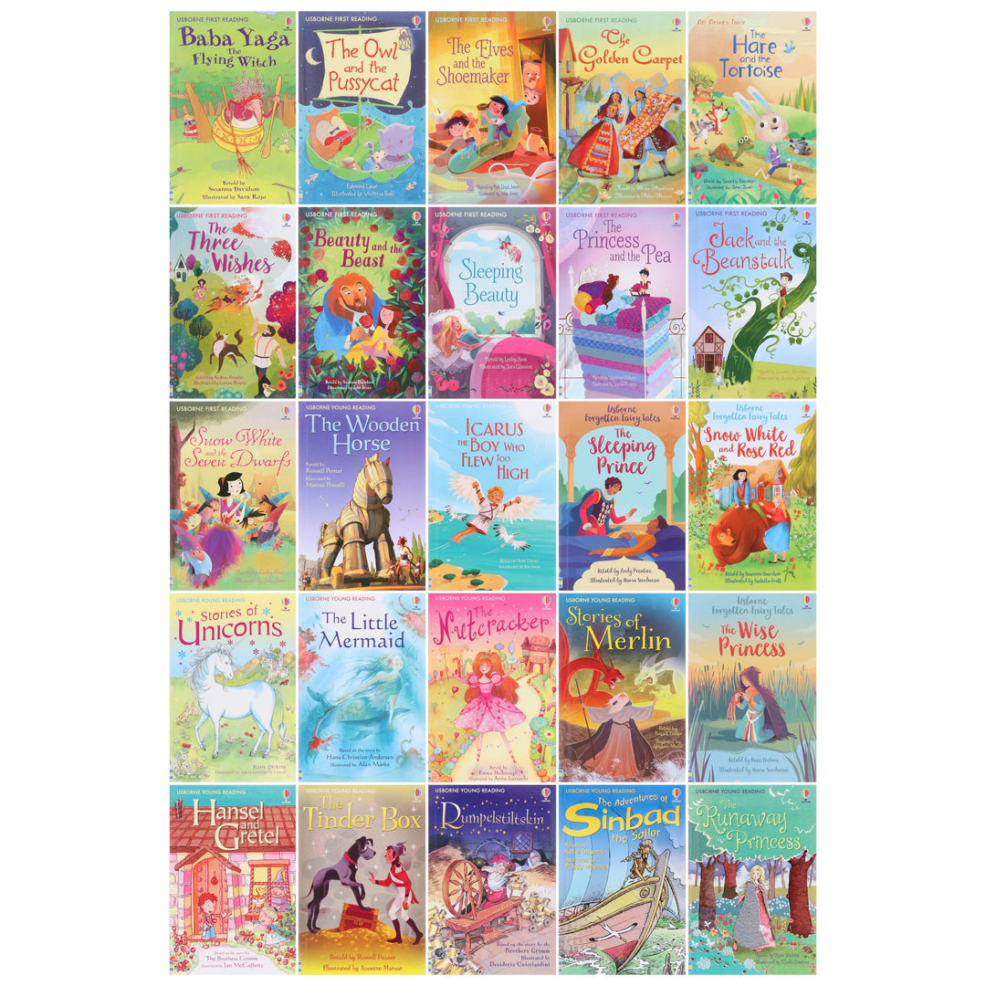 The Usborne Reading Collection 50 Books Box Set (with Free Audio Online) - Ages 5+ - Paperback