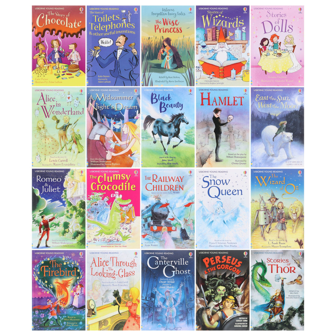 The Usborne Reading 40 Books Collection Box Set (with Free Audio Online) - Ages 5+ - Paperback