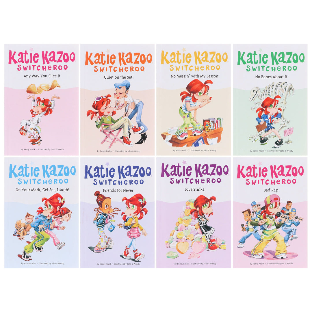 The Katie Kazoo Switcheroo 8 Flips Books With 16 Stories Collection Box Set Plus Bookmark - Ages 7-9 - Paperback