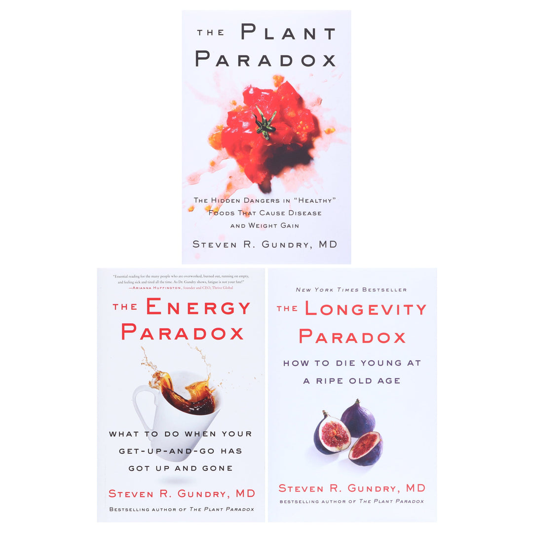 Paradox Collection (Plant, Energy & Longevity) 3 Books Set By Dr. Steven R Gundry, MD - Non Fiction - Hardback